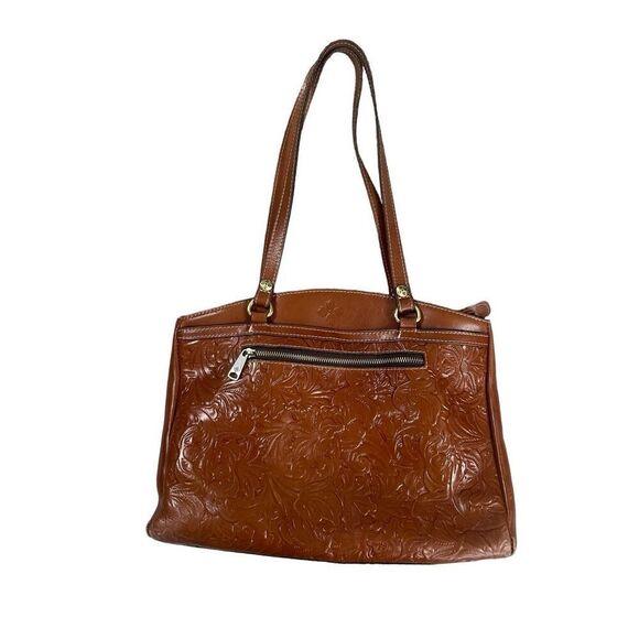 Patricia Nash Tooled Florence Poppy Leather Tote Bag Handbag Shoulder Purse - Picture 1 of 16